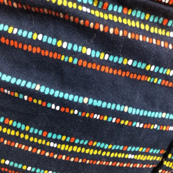 Colorful Striped Navy Bermuda Shorts - Picture 3 of 4